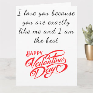 Romantic Funny Message Beauful Glossy Valentijn Kaart