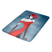 Romantic Gangster Lady met Roos Bath Mat (Gekanteld)