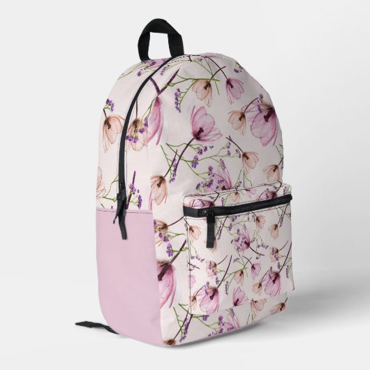 Romantic garden bloom backpack bedrukte rugzak (Achterkant Hoek Links)