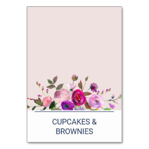 Romantic Garden Buffet Food Labels Kaart