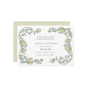 Romantic Garden Floral Wedding Save The Date