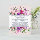 Romantic Garden Let's Celebrate Kaart (Staand voorkant)