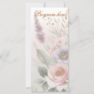 Romantic Garden Wedding Programme