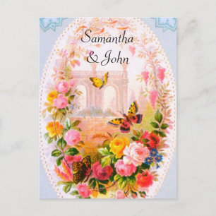 Romantic Garden Wedding Save the Date Aankondigingskaart