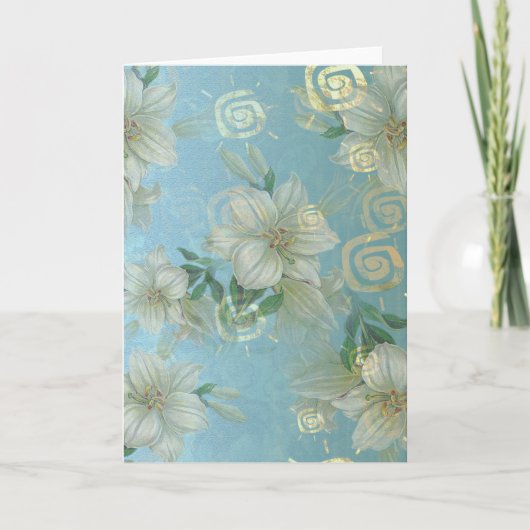 Romantic Garden - Wenskaart Feestdagen Kaart (Voorkant)