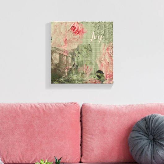 Romantic Garden - Wrapped Canvas (Insitu (Woonkamer))