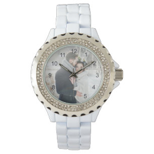 Romantic Gift Uw persoonlijke foto met cijfers Horloge