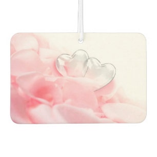 Romantic Glass Hearts Roos Petals Luchtverfrisser