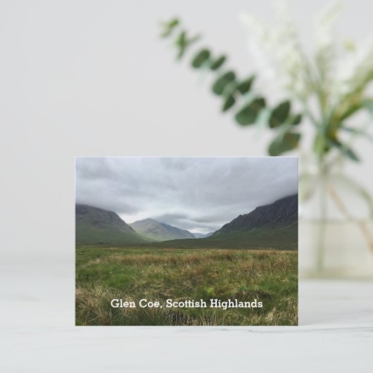 Romantic Glen Coe Mountains Scottish Highlands Briefkaart (Staand voorkant)