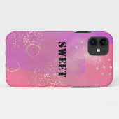 Romantic glitter pink art Case-Mate iPhone case (Achterkant (horizontaal))