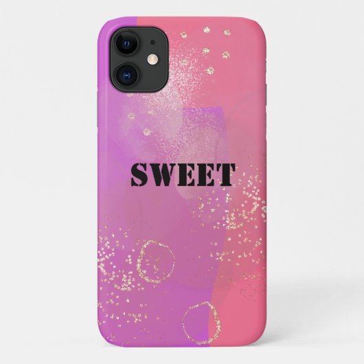 Romantic glitter pink art Case-Mate iPhone case (Achterkant)