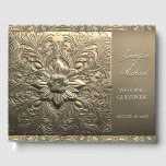 Romantic Gold Antique Look Livre d'or<br><div class="desc">Elégant et amusant Romantique or Vintage Look Livre d'invités. Ce livre d'hôtes robuste et charmant sera un trésor pour les années à venir ! Vous pouvez facilement customiser le texte pour n'importe quelle occasion ou événement (mariage, douches nuptiales, retraite, baby shower, diplôme, etc.). Vous pouvez changer les couleurs de police,...</div>