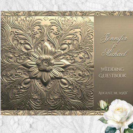 Romantic Gold Antique Look Livre d'or
