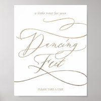 Romantic Gold Calligraphy Danske Feet Sign.