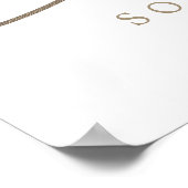 Romantic Gold Calligraphy Flourish Welcome Wedding Poster (Hoek)