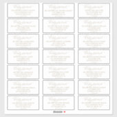 Romantic Gold Calligraphy Guest Adresetiketten Sticker (Vel)
