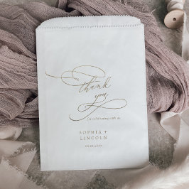 Romantic Gold Calligraphy Hartelijk dank voor uw h Bedankzakje