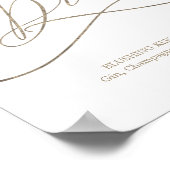 Romantic Gold Calligraphy Signature Drink Sign Poster (Hoek)