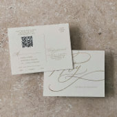 Romantic Gold en Ivory QR Code Menu Keuze RSVP