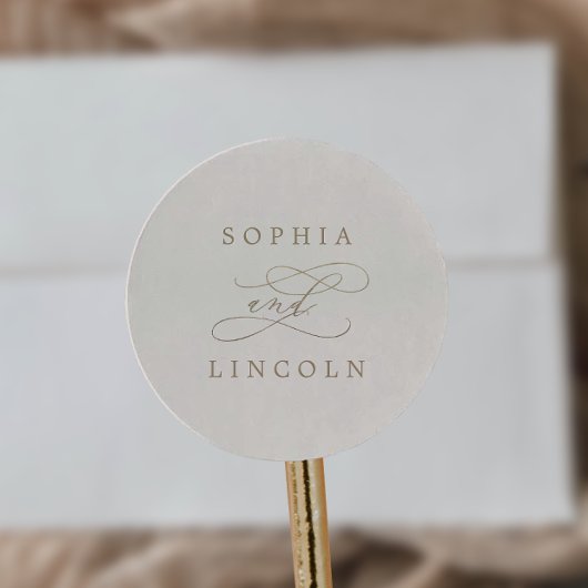 Romantic Gold en Ivory Wedding Envelope zegels