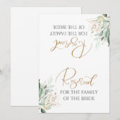 Romantic Gold Greenery White Wedding Reserved Sign (Voorkant / Achterkant)