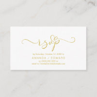 Romantic, Gold, Uitnodiging RSVP, antwoord