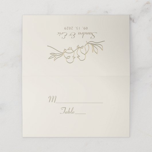 Romantic Gold Wedding (Buitenkant ongevouwen)