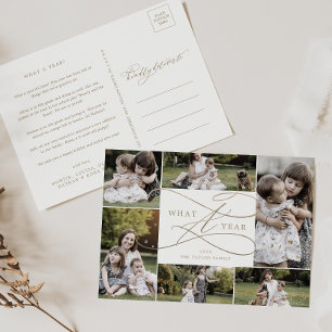 Romantic Gold What A Year 6 Photo Year in Review Feestdagenkaart