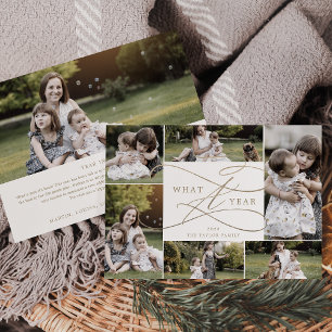 Romantic Gold What A Year 7 Foto Family News Feestdagenkaart