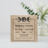 Romantic Gothic Handfasting Wedding Pagan Wicca Kaart (Staand voorkant)