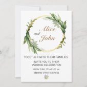 Romantic Greenery Green and Gold Lijst Kaart (Voorkant)