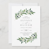 Romantic Greenery Wedding Invitation ROG Bedankkaart (Voorkant)