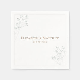 Romantic Greenery Wedding Servet