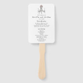 Romantic Hand Drawn Chandelier Wedding Program  Handwaaier (Voorkant)