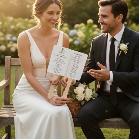 Romantic Hand Drawn Chandelier Wedding Program  Handwaaier