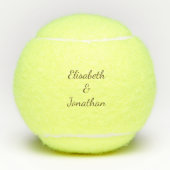 Romantic Harten met de Namen van de Tekst Tennisballen (Voorkant)