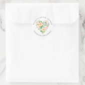 Romantic Heart Bridal Dank je wel! Ronde Sticker (Tas)