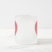 Romantic Heart Customizable White Initials Gift Matglas Koffiemok (Center)