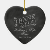 Romantic Heart Hartelijk dank op het bord Keramisch Ornament (Achterkant)