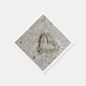 Romantic Heart in Zand Foto Servet (Hoek)