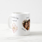 Romantic Heart Lock Couple Photo Mug (Devant gauche)