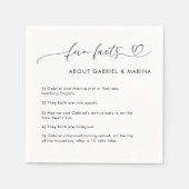 Romantic Heart Script Fun Feit dat Passen getrouwd Servet (Voorkant)