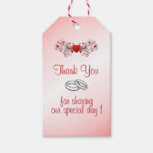 Romantic Heart Wedding Cadeaulabel (Voorkant)