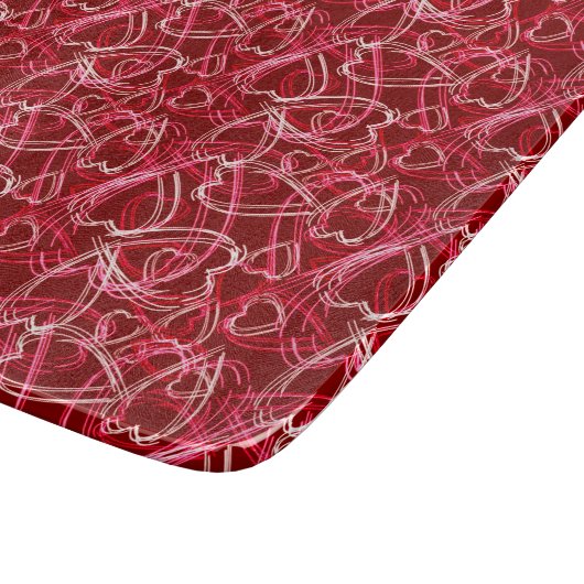 Romantic Hearts Ruby Red Snijplank (Hoek)