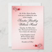 Romantic Hearts Wedding Invitation Kaart (Voorkant)