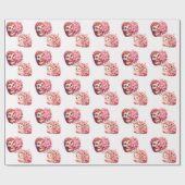Romantic Hedgehog Valentine's Day Wrapping Paper,  Cadeaupapier (Vlak)