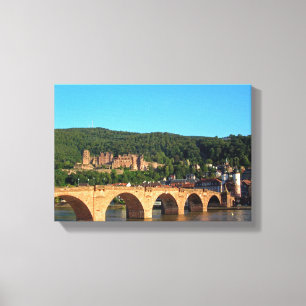 Romantic Heidelberg castle Canvas Afdruk