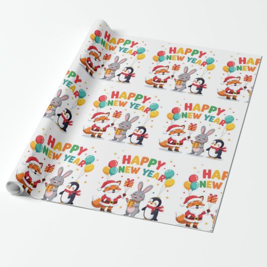 Romantic Holiday Design Wrapping Paper Cadeaupapier (Uitgerold)