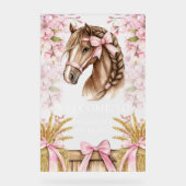 Romantic Horse Design with Cherry Blossoms & Hay (Recto)