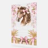 Romantic Horse Design with Cherry Blossoms & Hay (Angle)